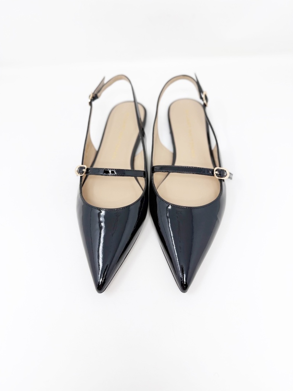New Stuart Weitzman Emilia Mary Jane Slingback Flat Black Sz 7.5 - Picture 8 of 14